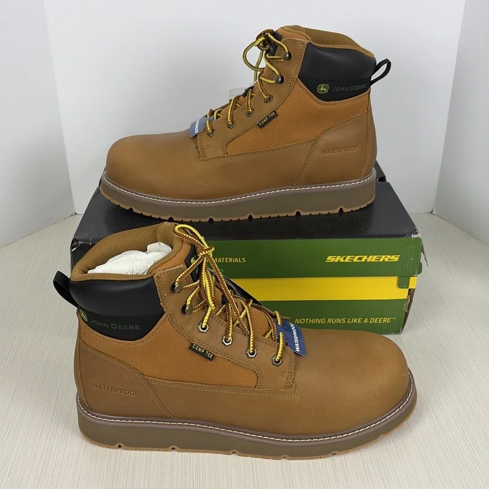 Skechers X John Deere Waterproof Flex-Wedge Ranger Work Boots 13 EH Waterproof
